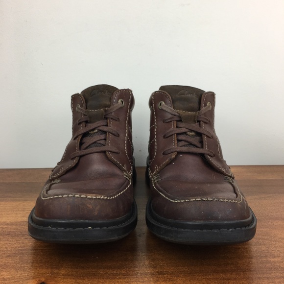 Clarks Wave Center Top Brown Leather Chukka Boots 26102153 Men’s Size 7.5M. - Picture 10 of 11